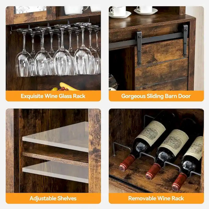 Farmhouse Coffee Bar Cabinet