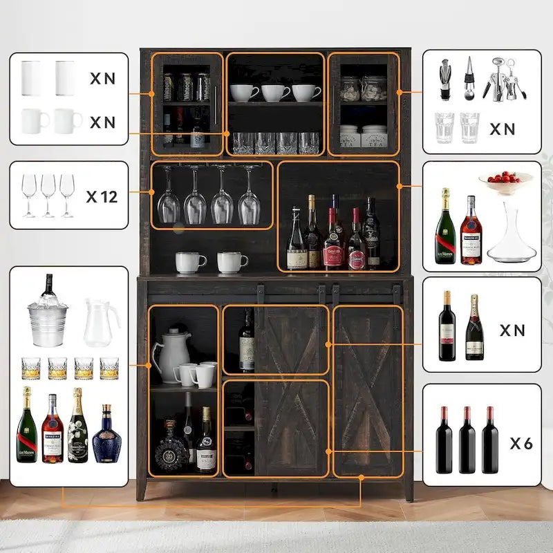 Farmhouse Coffee Bar Cabinet