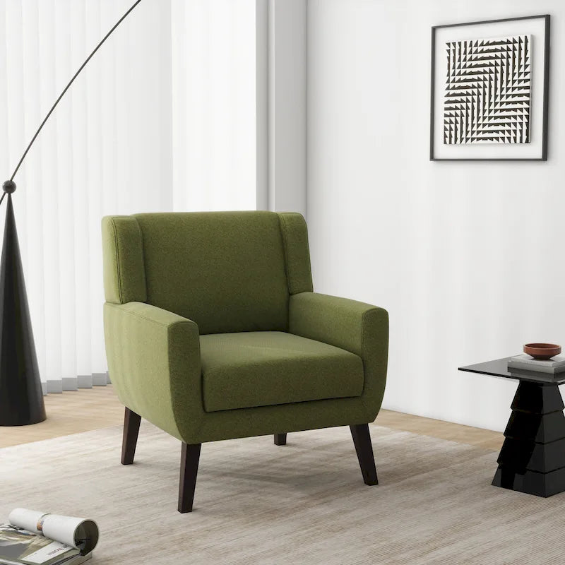 Upholstered Armchair with Wide Back Accent Chair
