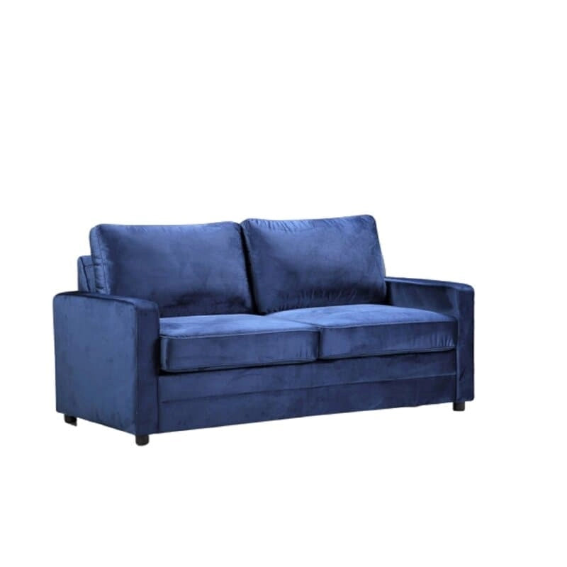 Velvet 70 inch Square Arms Sofa Bed