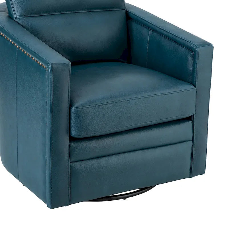 28.74 Wide Genuine Leather Swivel Chair Set of 2