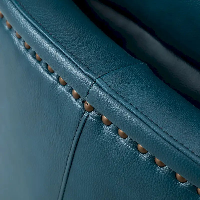 28.74 Wide Genuine Leather Swivel Chair Set of 2