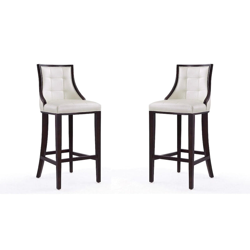 45 in. Walnut Beech Wood Bar Stool (Set of 2)