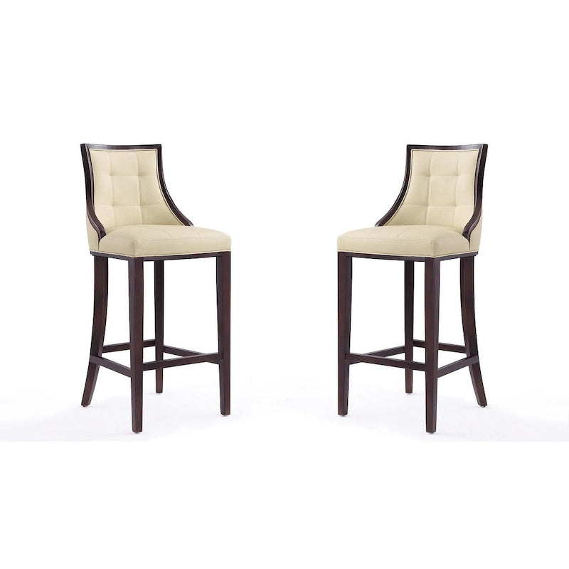 45 in. Walnut Beech Wood Bar Stool (Set of 2)