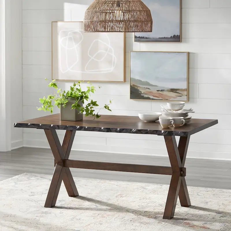Live Edge Solid Wood Walnut Dining Table
