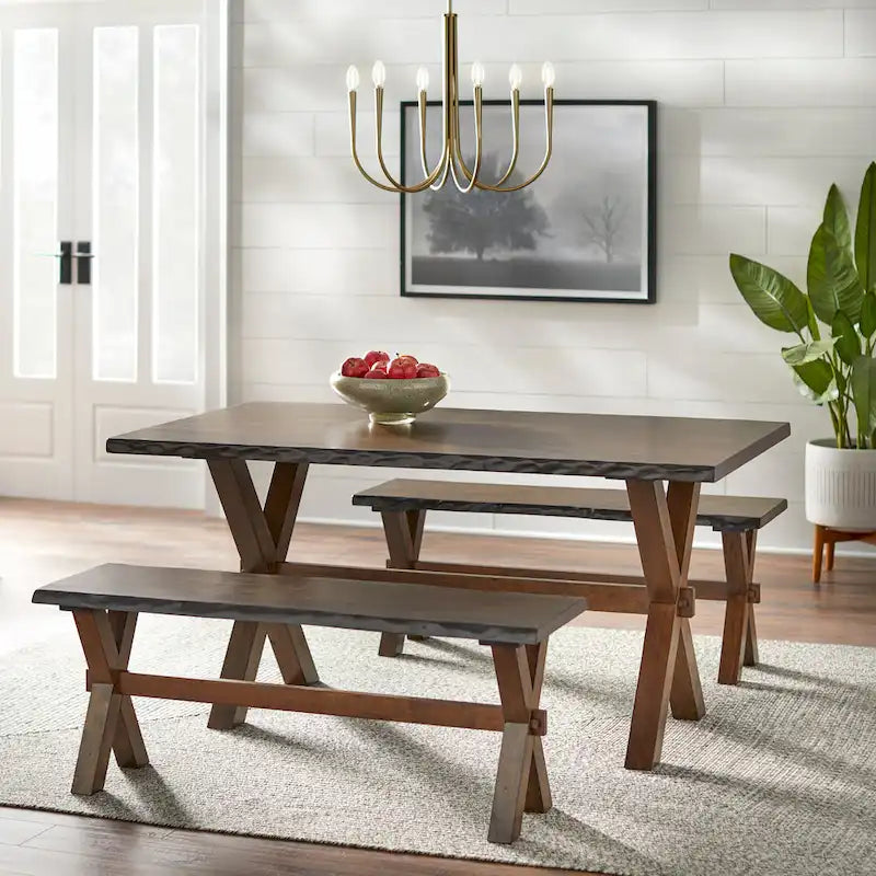 Live Edge Solid Wood Walnut Dining Table