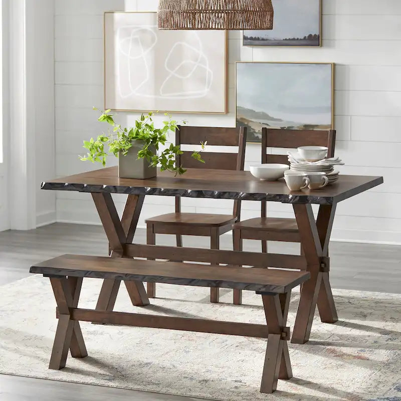 Live Edge Solid Wood Walnut Dining Table