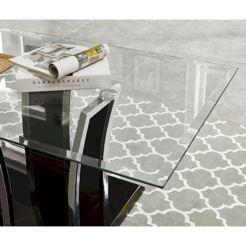 47-inch Glass Top 1-Shelf Coffee Table