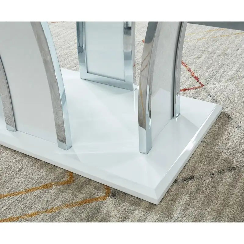 47-inch Glass Top 1-Shelf Coffee Table