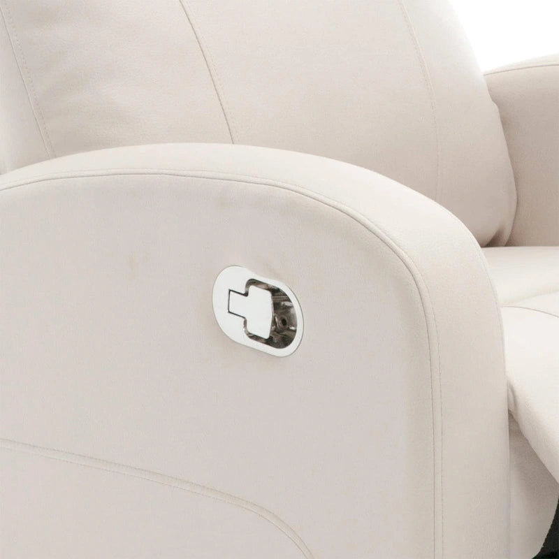 Modern Faux Leather Rocking Recliner with Swivel
