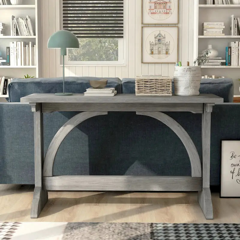 Rustic Oak Finish 47-inch Sofa Table