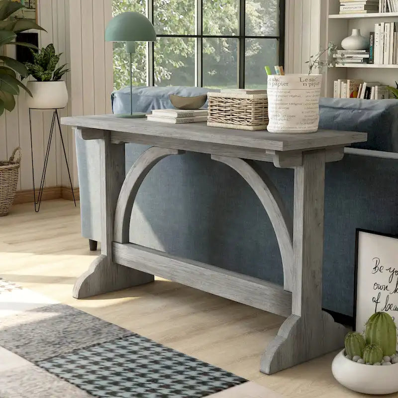 Rustic Oak Finish 47-inch Sofa Table