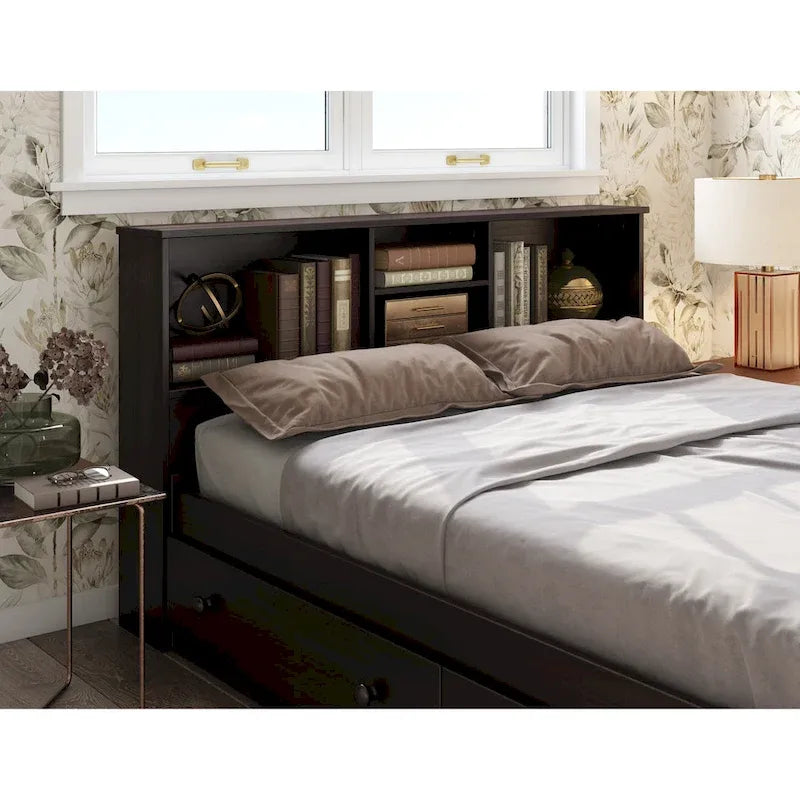 Palace Imports 100% Solid Wood Kansas Full Size Bookcase Headboard