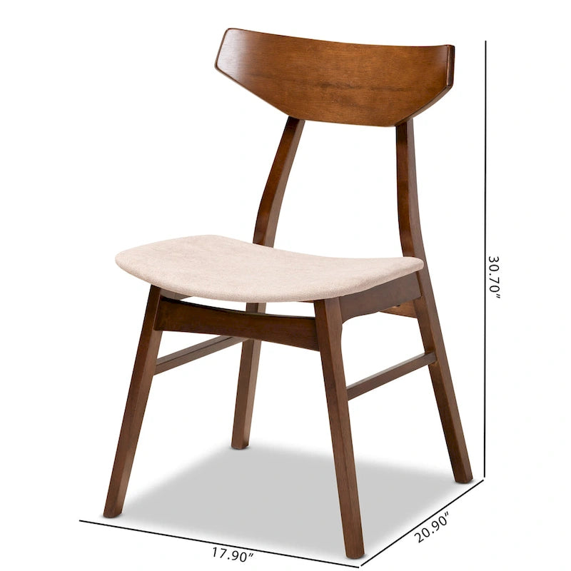 Mid-Century Modern Transitional 4-Piece Dining Chair Set