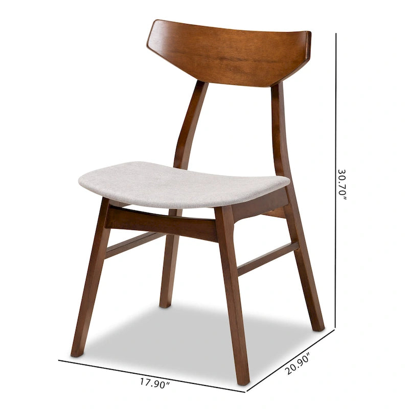 Mid-Century Modern Transitional 4-Piece Dining Chair Set