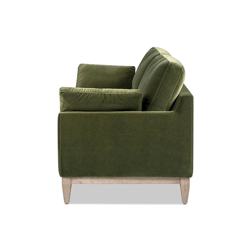 75.5 Velvet Modern Farmhouse Loose Pillow-Back Sofa