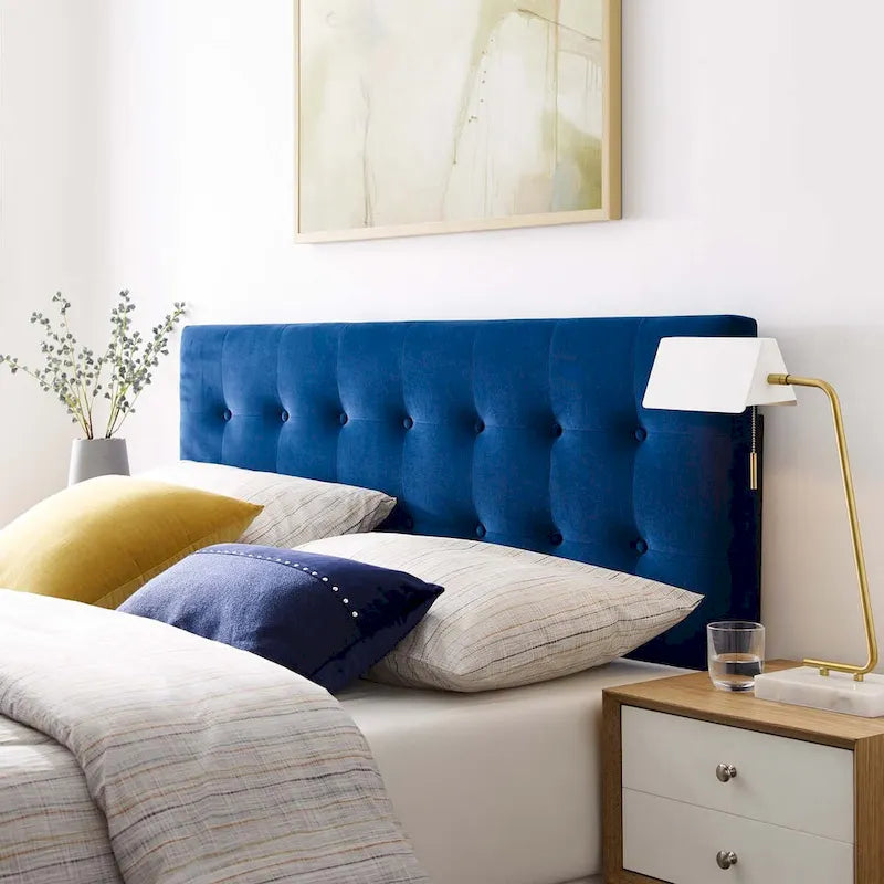 Gestoffeerd fluwelen hoofdbord voor kingsize bed