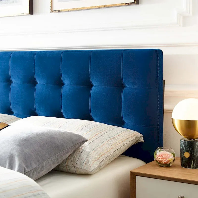 Gestoffeerd fluwelen hoofdbord voor kingsize bed