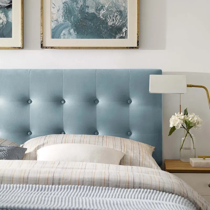 Gestoffeerd fluwelen hoofdbord voor kingsize bed