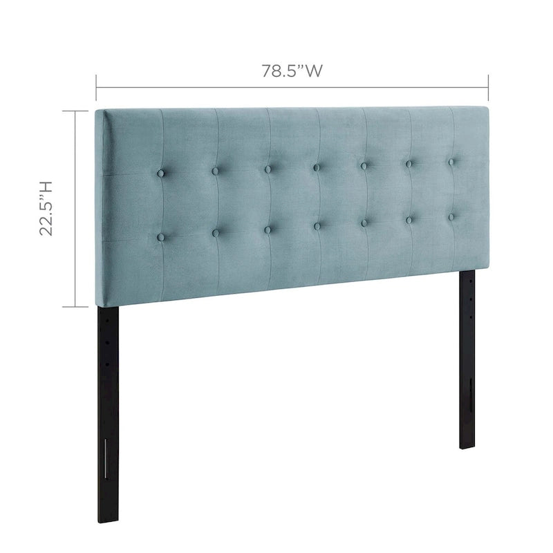 Gestoffeerd fluwelen hoofdbord voor kingsize bed