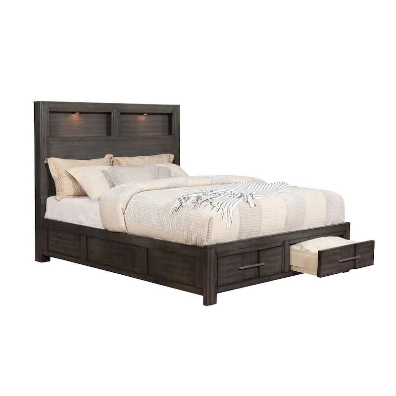 Traditioneel opbergbed van massief hout