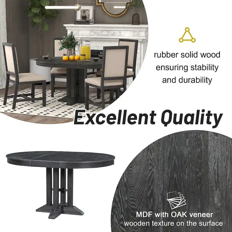 Dining Table Extendable Round Table