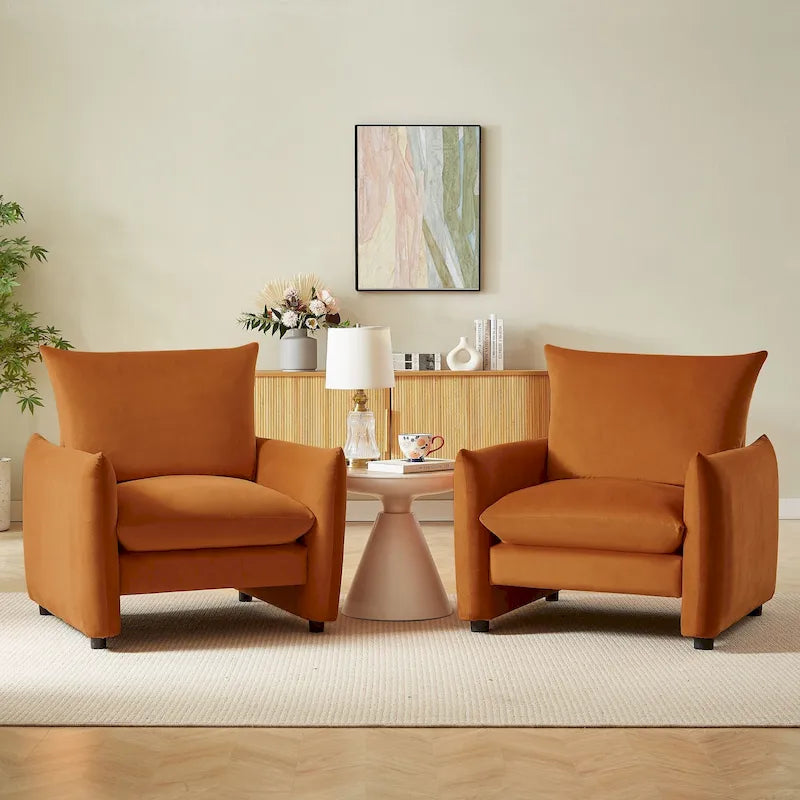 33inW Modern Armchair Accent Chair Sofa Lounge Chair(Set of 2)