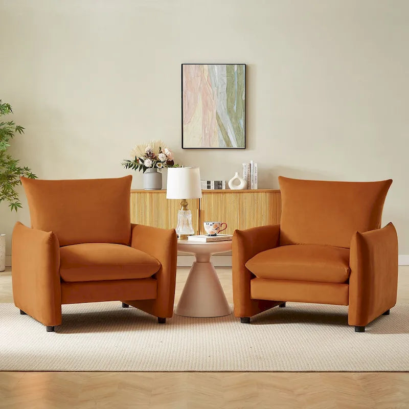 33inW Modern Armchair Accent Chair Sofa Lounge Chair(Set of 2)