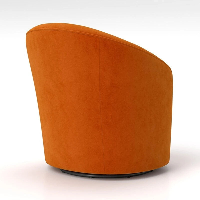 Moderne met fluweel beklede draaifauteuil van 360 graden met gecapitonneerde rugleuning, set van 2