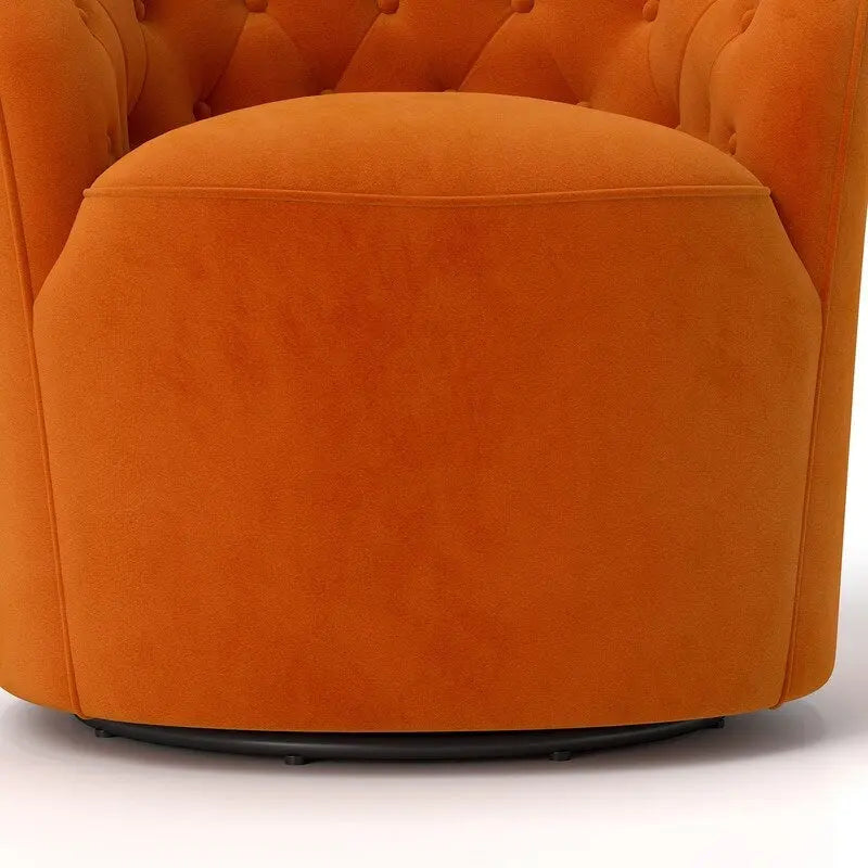 Moderne met fluweel beklede draaifauteuil van 360 graden met gecapitonneerde rugleuning, set van 2