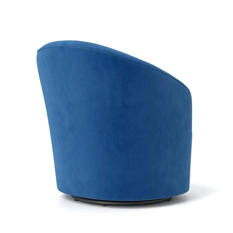 Moderne met fluweel beklede draaifauteuil van 360 graden met gecapitonneerde rugleuning, set van 2
