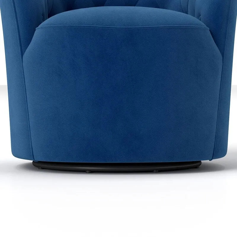 Moderne met fluweel beklede draaifauteuil van 360 graden met gecapitonneerde rugleuning, set van 2