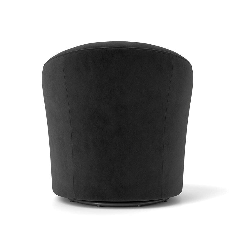 Moderne met fluweel beklede draaifauteuil van 360 graden met gecapitonneerde rugleuning, set van 2
