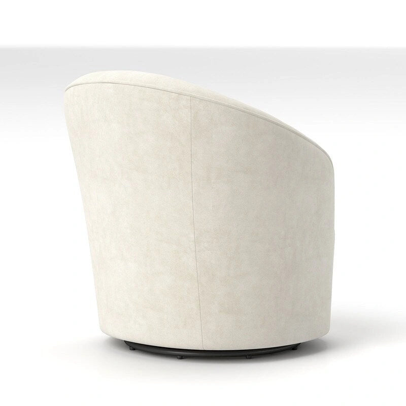 Moderne met fluweel beklede draaifauteuil van 360 graden met gecapitonneerde rugleuning, set van 2