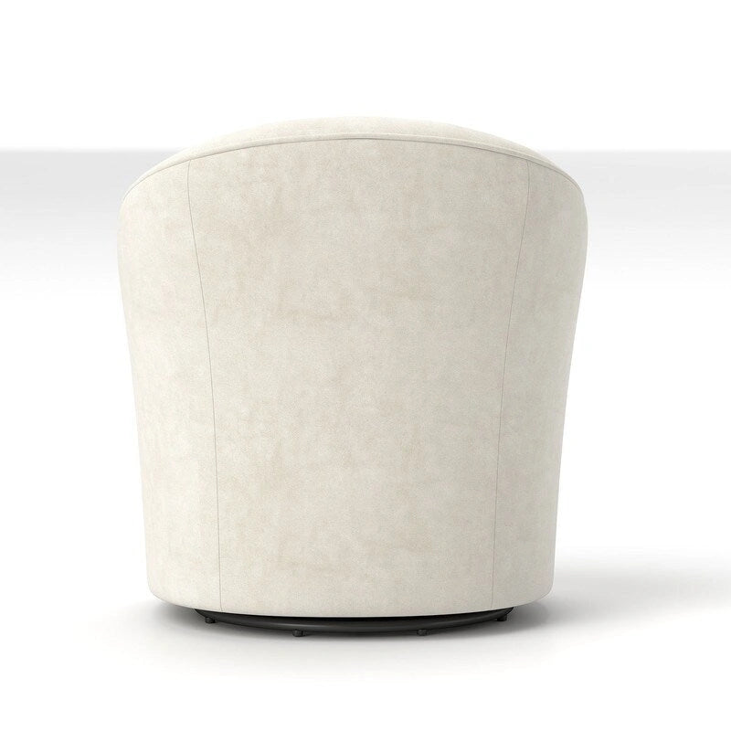 Moderne met fluweel beklede draaifauteuil van 360 graden met gecapitonneerde rugleuning, set van 2